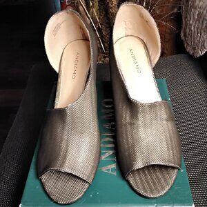 Sculptured Metallic Heels